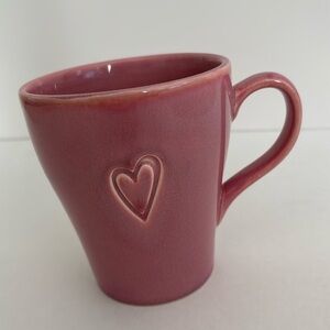 Starbucks‎ 2006 Pink Heart Embossed 15oz. Ceramic Coffee Tea Mug Valentines Love